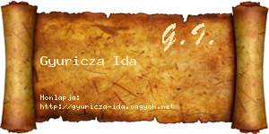 Gyuricza Ida névjegykártya